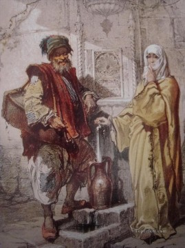 噴水の男と女 アマデオ・プレツィオージ 新古典主義 ロマン主義 Oil Paintings